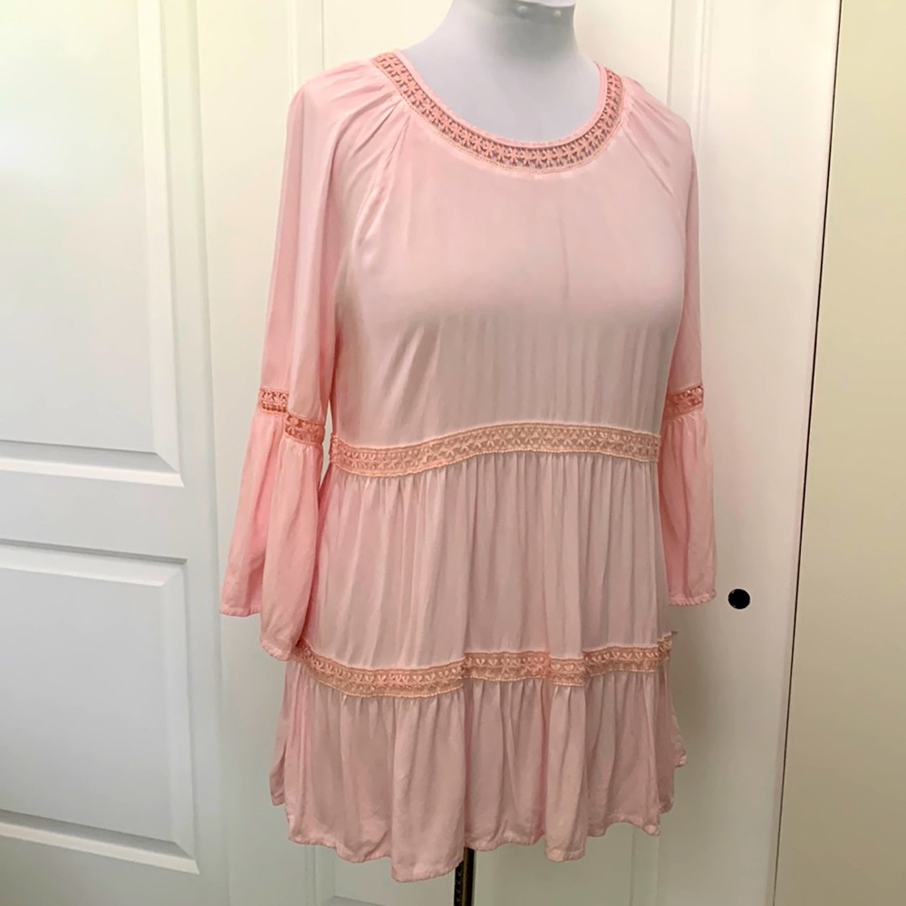 BOHO TUNIC WITH 3/4 BELL SLEEVES